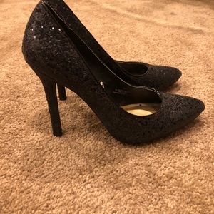 Sparkly Black Heels